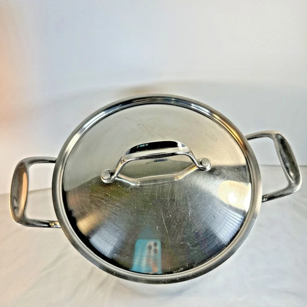 Threshold Stainless 6 qt Stockpot With Lid Oven Safe 500f Nice Quality Heavy EUC